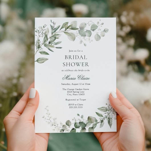 Eucalyptus Greenery Vrijgezellenfeest Kaart