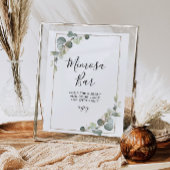 eucalyptus greenery vrijgezellenfeest mimosa bar s poster