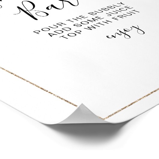 eucalyptus greenery vrijgezellenfeest mimosa bar s poster (Hoek)