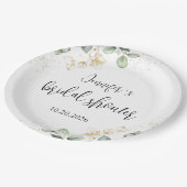 Eucalyptus Greenery Vrijgezellenfeest Paper Bord (Gekanteld)