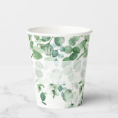 Eucalyptus Greenery Vrijgezellenfeest Paper Cups Papieren Bekers (Achterkant)