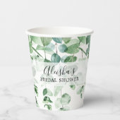 Eucalyptus Greenery Vrijgezellenfeest Paper Cups Papieren Bekers (Voorkant)