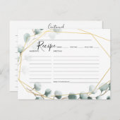 Eucalyptus Greenery Vrijgezellenfeest Recept Kaart (Voorkant / Achterkant)