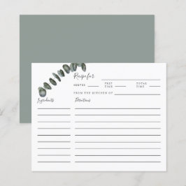 Eucalyptus Greenery Vrijgezellenfeest Recipe Kaart