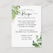 Eucalyptus Greenery Vrijgezellenfeest Recipe Reque Informatiekaartje (Voorkant)