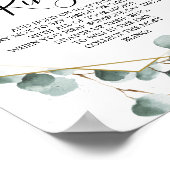 Eucalyptus Greenery Vrijgezellenfeest Ring Game Poster (Hoek)