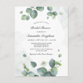 Eucalyptus Greenery Vrijgezellenfeest Uitnodiging Briefkaart (Voorkant)