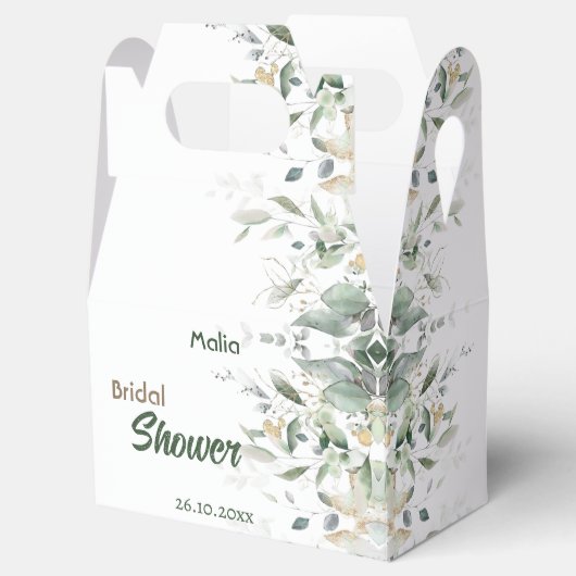 Eucalyptus Greenery Vrijgezellenfeest voorkeursbox Bedankdoosjes (Geopend)