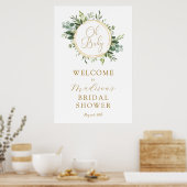 Eucalyptus Greenery Vrijgezellenfeest Welkom Poster (Keuken)