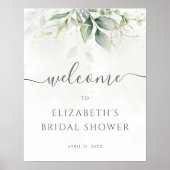 Eucalyptus Greenery Vrijgezellenfeest Welkomstteke Poster (Voorkant)