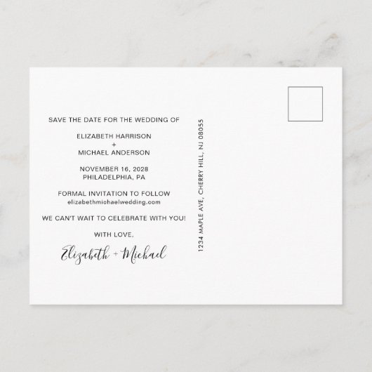 Eucalyptus Greenery Waterverf Bewaar de datum Aankondigingskaart (Achterkant)