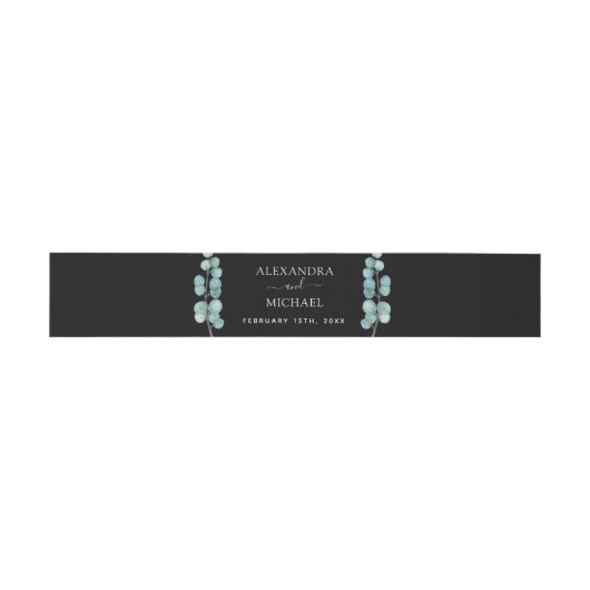 Eucalyptus Greenery Waterverf Botanical Wedding Uitnodigingen Wikkel (Vlak)