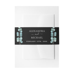 Eucalyptus Greenery Waterverf Botanical Wedding Uitnodigingen Wikkel