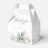 Eucalyptus Greenery Waterverf Elegant Wedding Bedankdoosjes (Achterkant)