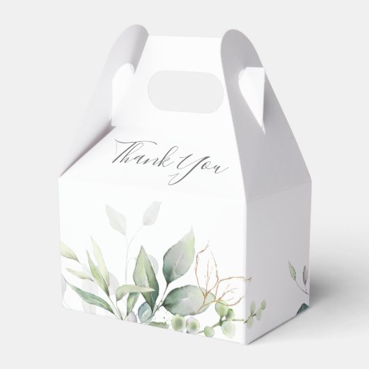 Eucalyptus Greenery Waterverf Elegant Wedding Bedankdoosjes (Achterkant)