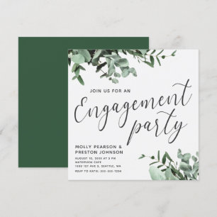 Eucalyptus Greenery Waterverf Engagement Party Kaart