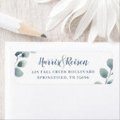 Eucalyptus Greenery Waterverf Foliage Dusty Blue Etiket (Insitu)