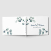 Eucalyptus Greenery Waterverf Foliage Dusty Blue Gastenboek (Volledig)