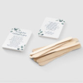 Eucalyptus Greenery Waterverf Foliage Dusty Blue Handwaaier (Niet-gemonteerd)