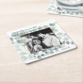 Eucalyptus Greenery Waterverf Foliage Dusty Blue Kartonnen Onderzetters (Schuin)