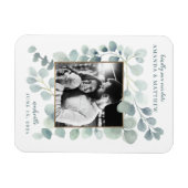 Eucalyptus Greenery Waterverf Foliage Dusty Blue Magneet (Horizontaal)