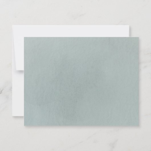 Eucalyptus Greenery Waterverf Foliage Dusty Blue RSVP Kaartje (Achterkant)