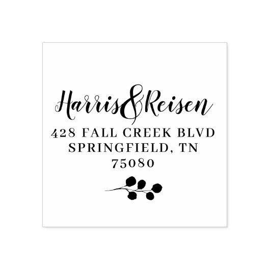 Eucalyptus Greenery Waterverf Foliage Weddenschap Rubberstempel (Afrduk)