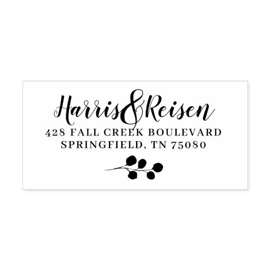 Eucalyptus Greenery Waterverf Foliage Weddenschap Zelfinktende Stempel (Design)