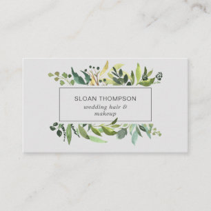 Eucalyptus Greenery Waterverf Grey Visitekaartje