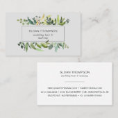 Eucalyptus Greenery Waterverf Grey Visitekaartje (Voorkant / Achterkant)