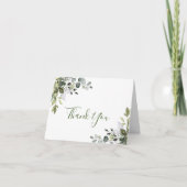Eucalyptus Greenery Waterverf Hartelijk dank Bedankkaart (Voorkant)