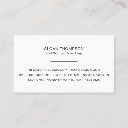 Eucalyptus Greenery Waterverf Navy Visitekaartje (Achterkant)