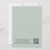 Eucalyptus Greenery Waterverf QR Code Weddenschap Kaart (Achterkant)