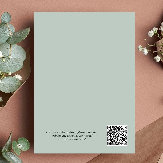 Eucalyptus Greenery Waterverf QR Code Weddenschap Save The Date