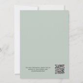 Eucalyptus Greenery Waterverf QR Code Weddenschap Save The Date (Achterkant)