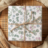 Eucalyptus Greenery Waterverf sage green Cadeaupapier