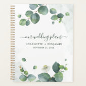 Eucalyptus Greenery Waterverf Script Weddenschap Planner (Voorkant)