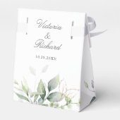 Eucalyptus Greenery Waterverf Wedding Bedankdoosjes (Achterkant)