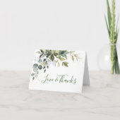 Eucalyptus Greenery Waterverf Wedding Bedankkaart (Voorkant)