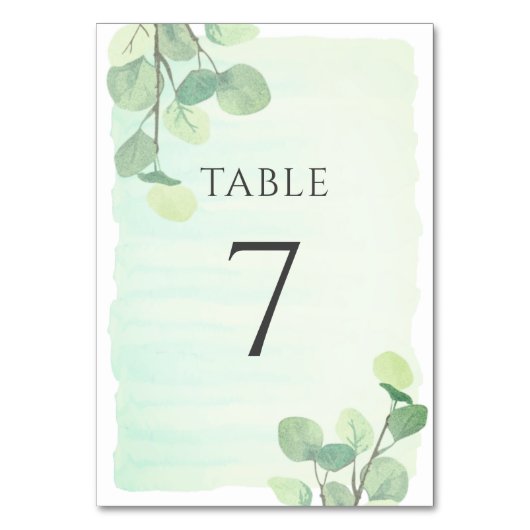 Eucalyptus Greenery Waterverf Wedding Kaart (Voorkant)