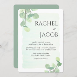 Eucalyptus Greenery Waterverf Wedding Kaart
