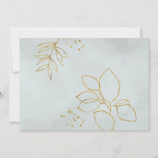 Eucalyptus Greenery Waterverf Wedding Kaart (Achterkant)