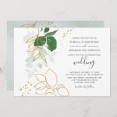 Eucalyptus Greenery Waterverf Wedding Kaart (Voorkant / Achterkant)