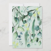Eucalyptus Greenery Waterverf Wedding Kaart (Achterkant)