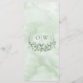 Eucalyptus Greenery Waterverf Wedding Menu (Achterkant)