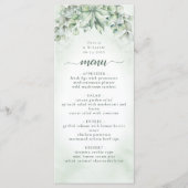 Eucalyptus Greenery Waterverf Wedding Menu (Voorkant)