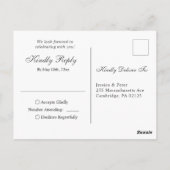 Eucalyptus Greenery Waterverf Wedding RSVP Briefkaart (Achterkant)