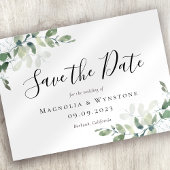 Eucalyptus Greenery Waterverf Wedding Save The Date