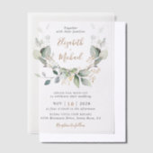Eucalyptus Greenery Waterverf Wedding Vellum Uitnodigingen (Offset)