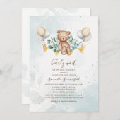 Eucalyptus Greenery We kunnen Baby shower afwachte Kaart (Voorkant / Achterkant)